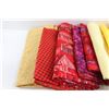 Image 2 : Assorted Red, Yellow, and Patterned Fabrics