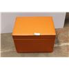 Image 1 : *Orange Vinyl Vintage Storage Box - 21" x 16" x 15" H