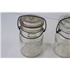 Image 4 : Vintage Canning Jars - (1) Bally CW Zinc Lid - (2) Perfect Seal Pint Jars C/W Wired Lids