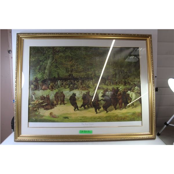 *Framed Print of Bear Dance Picture - By William Holbrook Beard (33 1/2X 43 1/2")