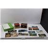 Image 1 : (2) Vintage Tins (Alpha Dustless Crayons, Bovril Cubes),(12+) Vintage Post Cards & Package of Printe