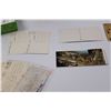 Image 9 : (2) Vintage Tins (Alpha Dustless Crayons, Bovril Cubes),(12+) Vintage Post Cards & Package of Printe