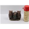 Image 2 : Owl Candle & Vintage King Seeley Game Birds Tall Thermos 1 Pint Bottle Pheasant, Mallard, Goose etc.