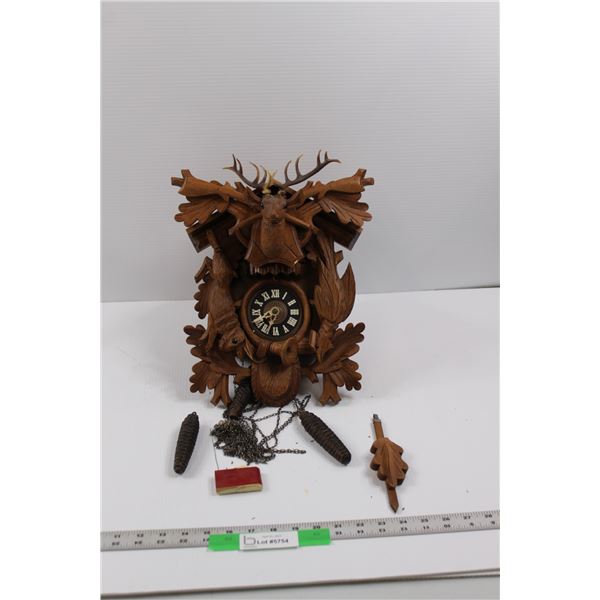 Vintage German Cuckoo Clock Appears Complete