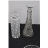 Image 6 : (9 pcs) Glass & Crystal - Decanter w/Stopper, Candy Dish, (2) Ashtrays, (2) Dishes & (2) Vases