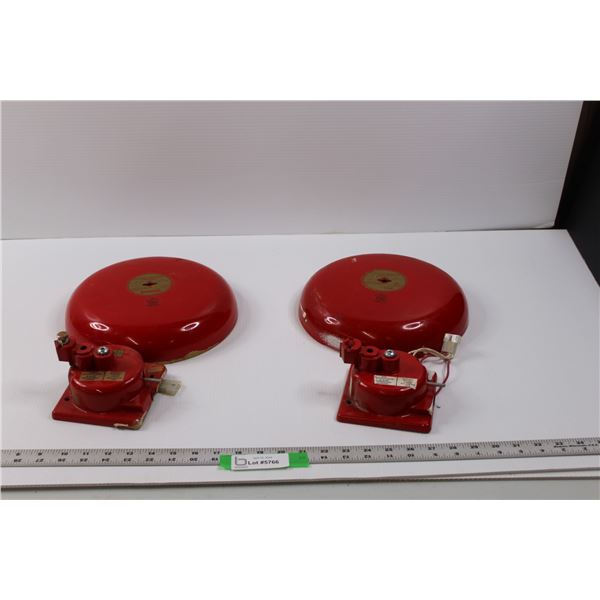 (2) Edwards Fire Alarm Bells w/Motors/Strikers (Untested)