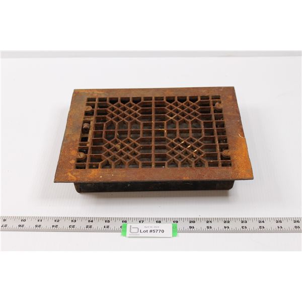 Vintage Floor/Wall Grate/Register - (Hot or Cold Air) 8 x10  w/o Lip