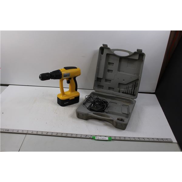 Powercraft 24v Cordless Drill w/Accessories & Case (untested)