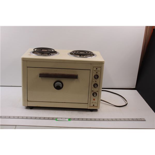 * Vintage Kenmore Table Cooker (Oven & Hot Plate) - Tested/Working, Plug Has Bent Prongs and Missing