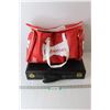 Image 1 : Attache Case, Budweiser Bag, (2) Seagate GoFlex Portable Drives With Cables, Glass Vase, Dye, etc.