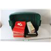 Image 1 : Green Rubbermaid Tote, (23) Copies of The Canadian Surveyor, Textbooks, Surveyors Handbook, Geodimet