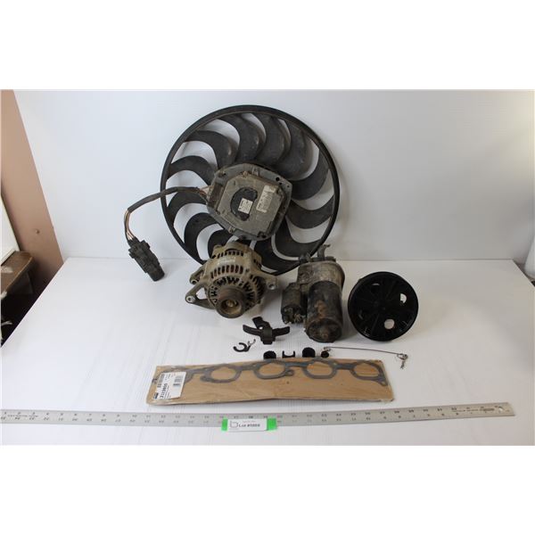 Bosch Electric Fan, Alternator, Starter, Pump With Pulley, Intake Manifold Gasket