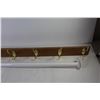 Image 5 : Ram Board Stair Armor (NIB) - Metal Closet Rod (38" - 60) - Wooden Coat Rack w/Brass Hooks