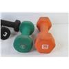 Image 2 : (9) Hand Weights (4 - 3lb, 2 - 1lb, 2 - 5lb, 1 - 8lb)