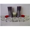 Image 2 : (3) Pillar Candles and (9) Candle Holders