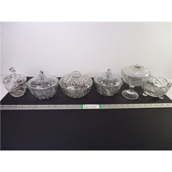 (6) Glass Candy Dishes