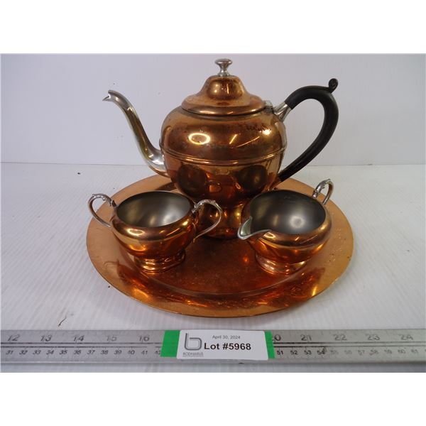 Vintage Copper Tea Set