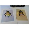 Image 8 : Pictures - Water Colors - Crayon - Glue Art - (4) Color Pictures of Indian Children