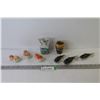 Image 1 : (2) Small Ceramic Vases - (6) Ceramic Fish Ornaments