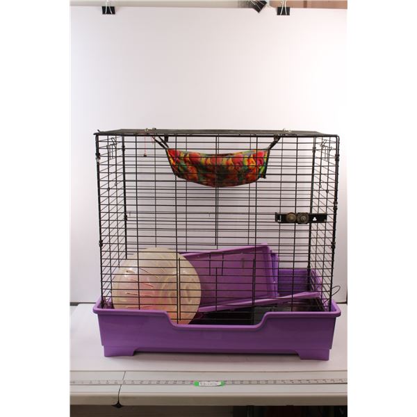 * Pet Cage w/Accessories (17.5 x29.5 x29.5 )