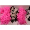 Image 3 : (4) Feather Boas (3- Pink, 1- Black/White) & Panasonic Cordless Phone w/Base and Cords (Untested)