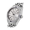 Image 3 : Rolex Midsize 31MM Quickset Stainless Steel Silver Index 18K Diamond And Sapphir