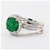 Image 2 : 3.46 ctw Emerald and 0.83 ctw Diamond Platinum Ring