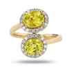 Image 1 : 3.99 ctw Yellow Sapphire and 0.40 ctw Diamond 18K Yellow Gold Ring