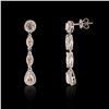 Image 1 : 4.01 ctw Diamond 18K White Gold Dangle Earrings