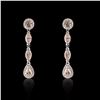 Image 2 : 4.01 ctw Diamond 18K White Gold Dangle Earrings