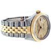 Image 3 : Rolex Mens 2 Tone Yellow Gold And Steel Champagne Tapestry Index 36MM Datejust W