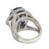 Image 3 : 16.38 ctw Tanzanite and 3.30 ctw Diamond Ring - Platinum