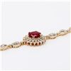 Image 2 : 5.19 ctw Ruby and 5.18 ctw Diamond 14K Yellow Gold Bracelet