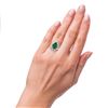 Image 3 : 3.48 ctw Emerald and 1.67 ctw Diamond 14K White Gold Ring