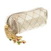 Image 2 : Chanel Gold Leather Pouch with Tassel