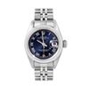 Image 2 : Rolex Ladies Quickset Sapphire Stainless Steel Blue Roman Smooth Bezel Date Watc