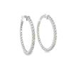 Image 1 : 1.80 ctw Diamond Hoop Earrings - 14KT White Gold