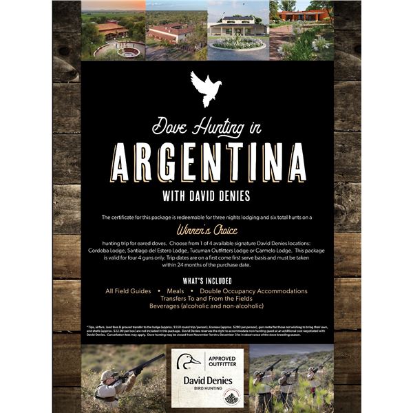 Argentinean Dove Hunt for Four W/ David Denies