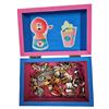 Image 2 : TRINKET BOX FILLED WITH OF CHARMS AND EARRINGS  AL