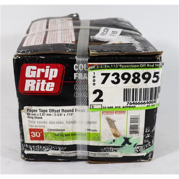 COLLATED FRAMING NAILS 2-3/8" RING SHANK 30 DEG