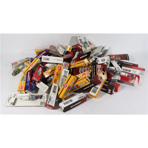 LOT OF 60 SMALL ENGINE SPARK PLUGS