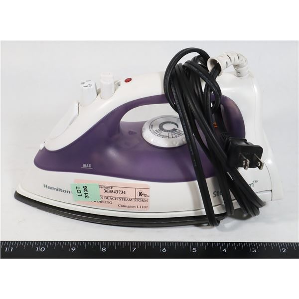 HAMILTON BEACH STEAM STORM IRON WORKING