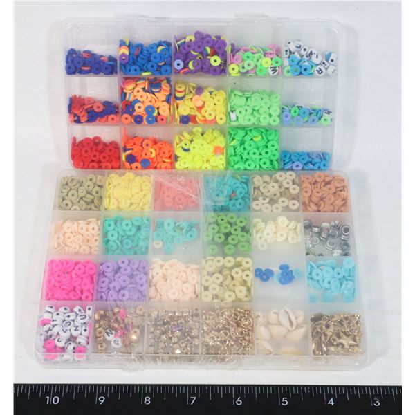 TWO FULL CONTAINERS OF BEAD KITS FOR JEWELRY