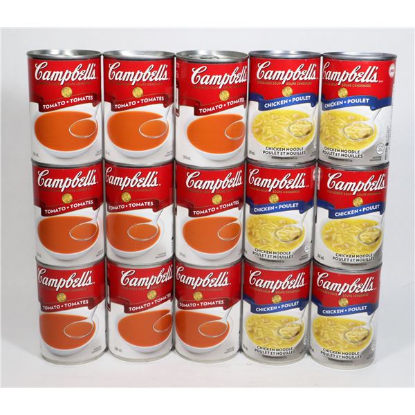 BOX OF EXPIRED CAMPBELLS TOMATO AND CHICKEN NOODLE