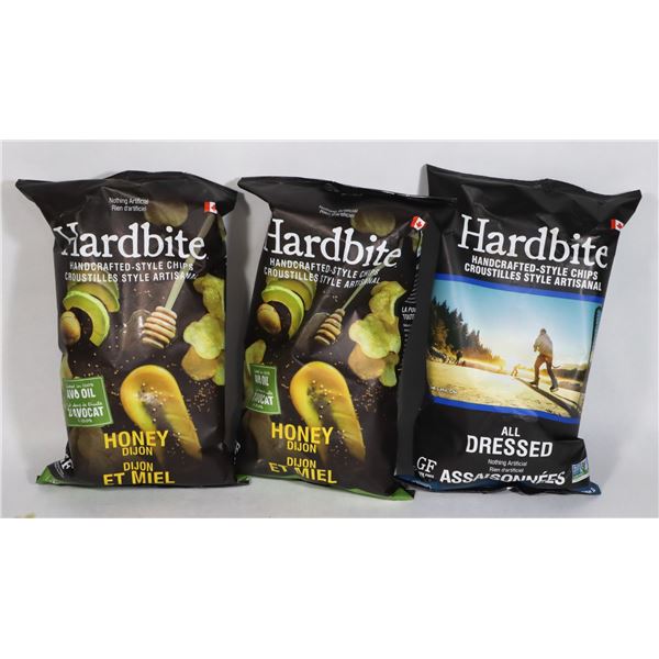 BOX OF HARDBITE CHIPS, TWO HONEY DIJON 128G,