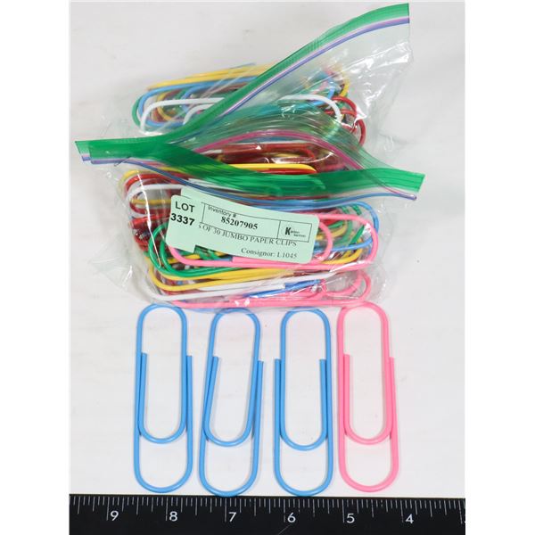 2BAGS OF 30 JUMBO PAPER CLIPS