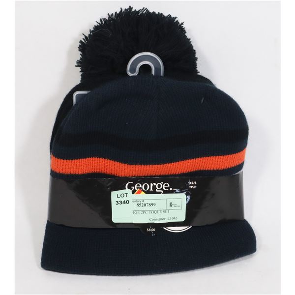 NEW GEORGE 2PC TOQUE SET