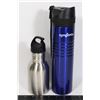 Image 1 : 2 NEW STAINLESS STEEL WATER BOTTLES
