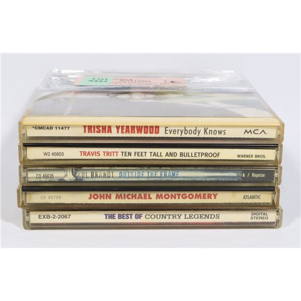X5 MUSIC CDS INCLUDES THE BEST OF COUNTRY LEGENDS