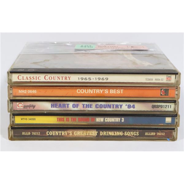 X5 MUSIC CDS INCLUDES COUNTRY'S GREATEST DRINKING